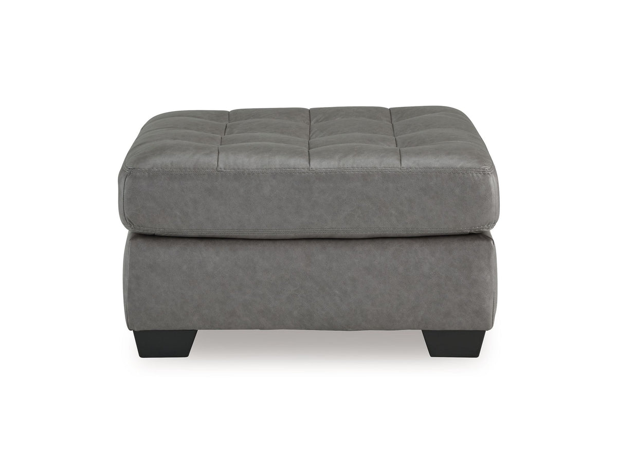 Clairette Court - Oversized Accent Ottoman - Alloy