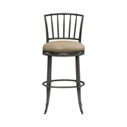 Vince - Commercial Grade Steel Frame Faux Leather Upholstered Swivel Bar Height Barstool