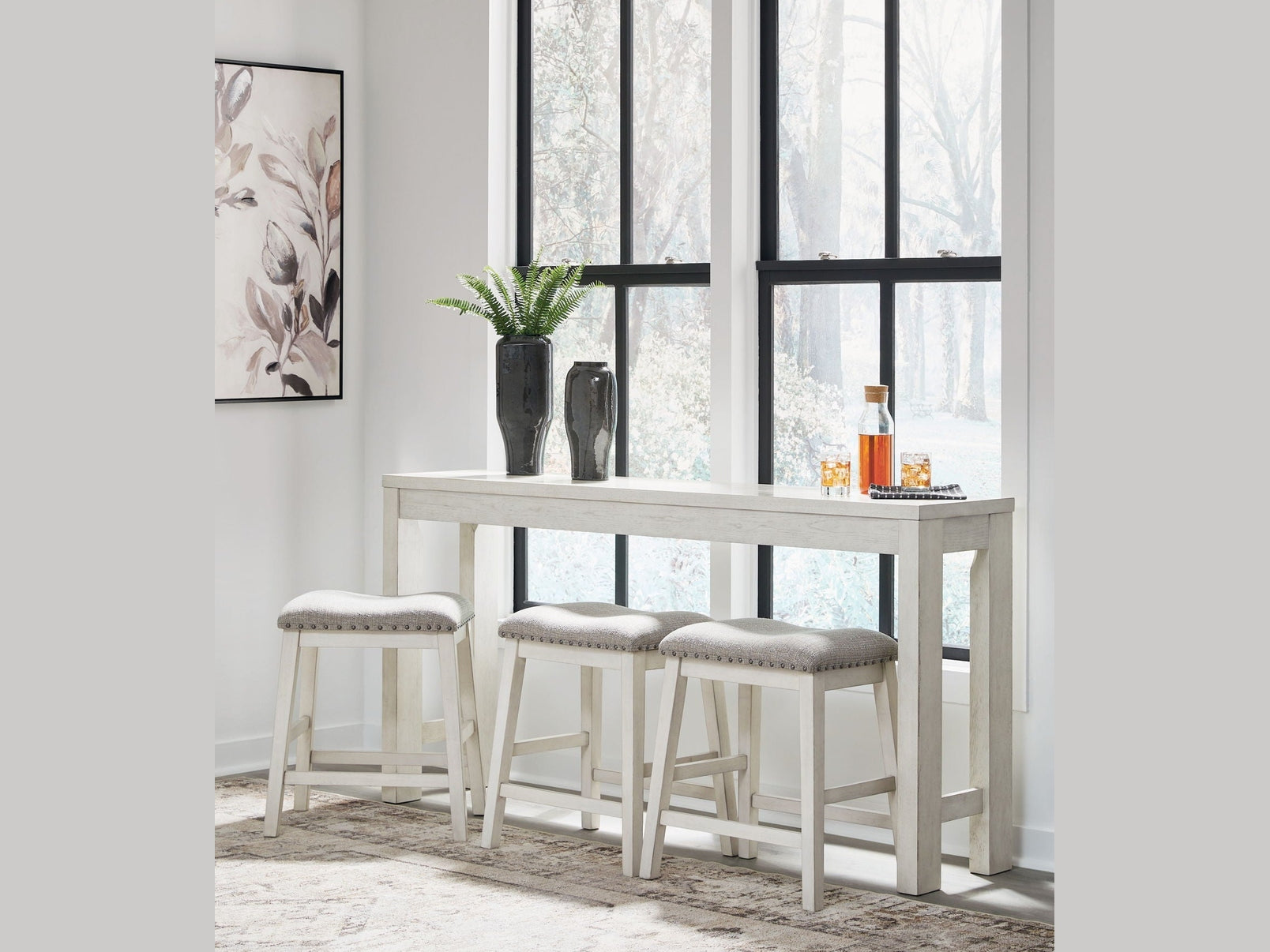 Robbinsdale - Rectangular Dining Room Counter Table Set (Set of 4) - Antique White