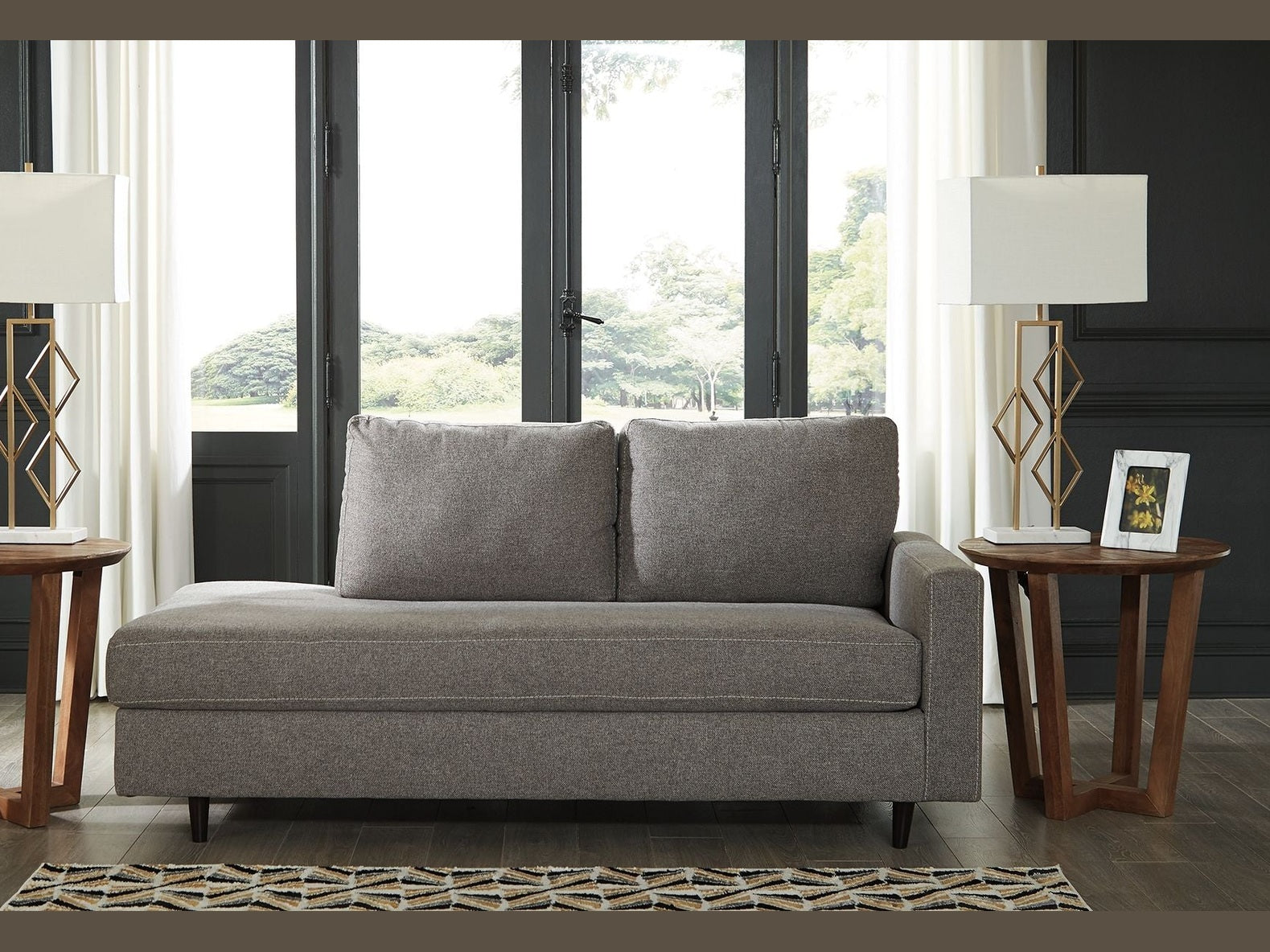 Lyman - RAF Corner Chaise - Graphite