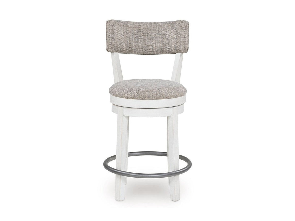 Robbinsdale - Upholstered Swivel Barstool (Set of 2) - Antique White
