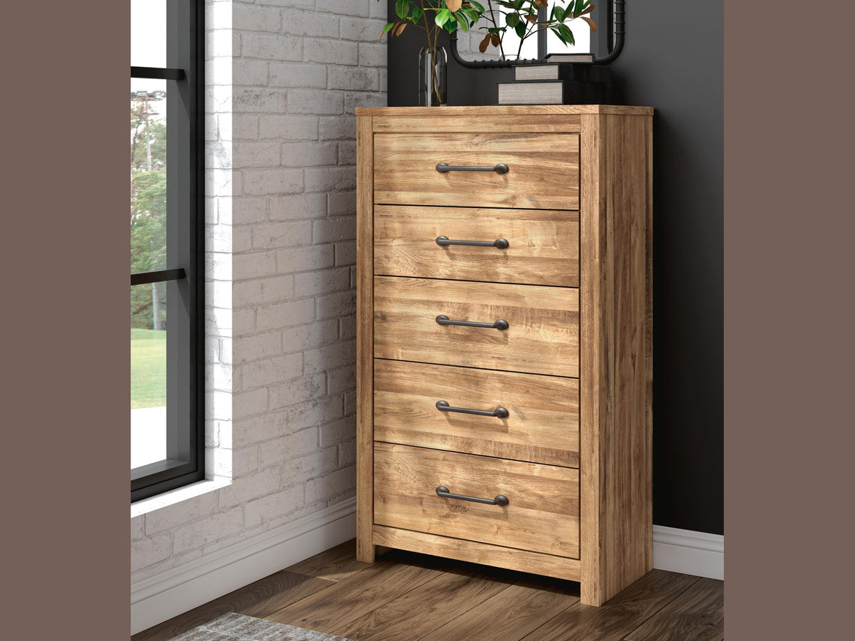 Maystonna - Five Drawer Chest - Brown