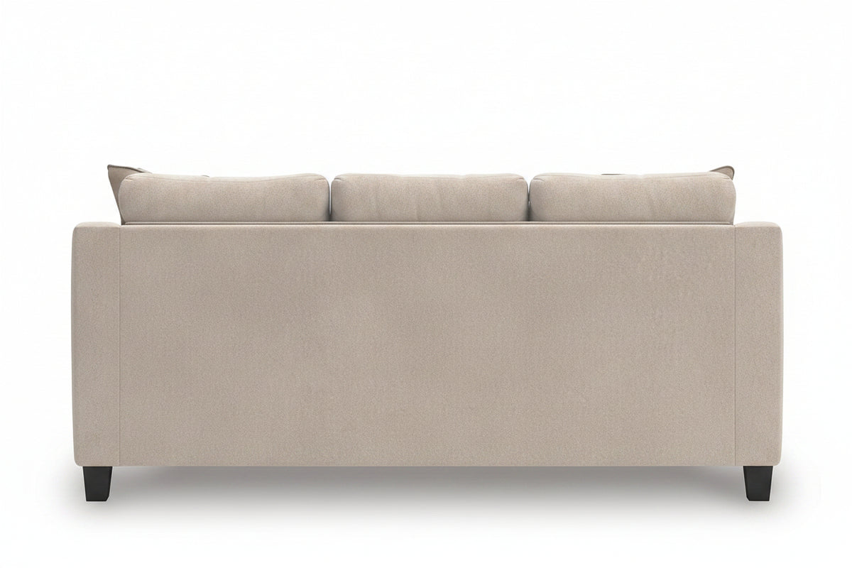Beige sofa on a white background