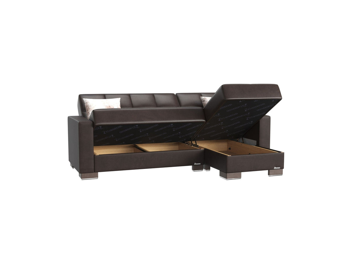 Ottomanson Armada - Upholstered Convertible Chaise Lounge With Storage - PU