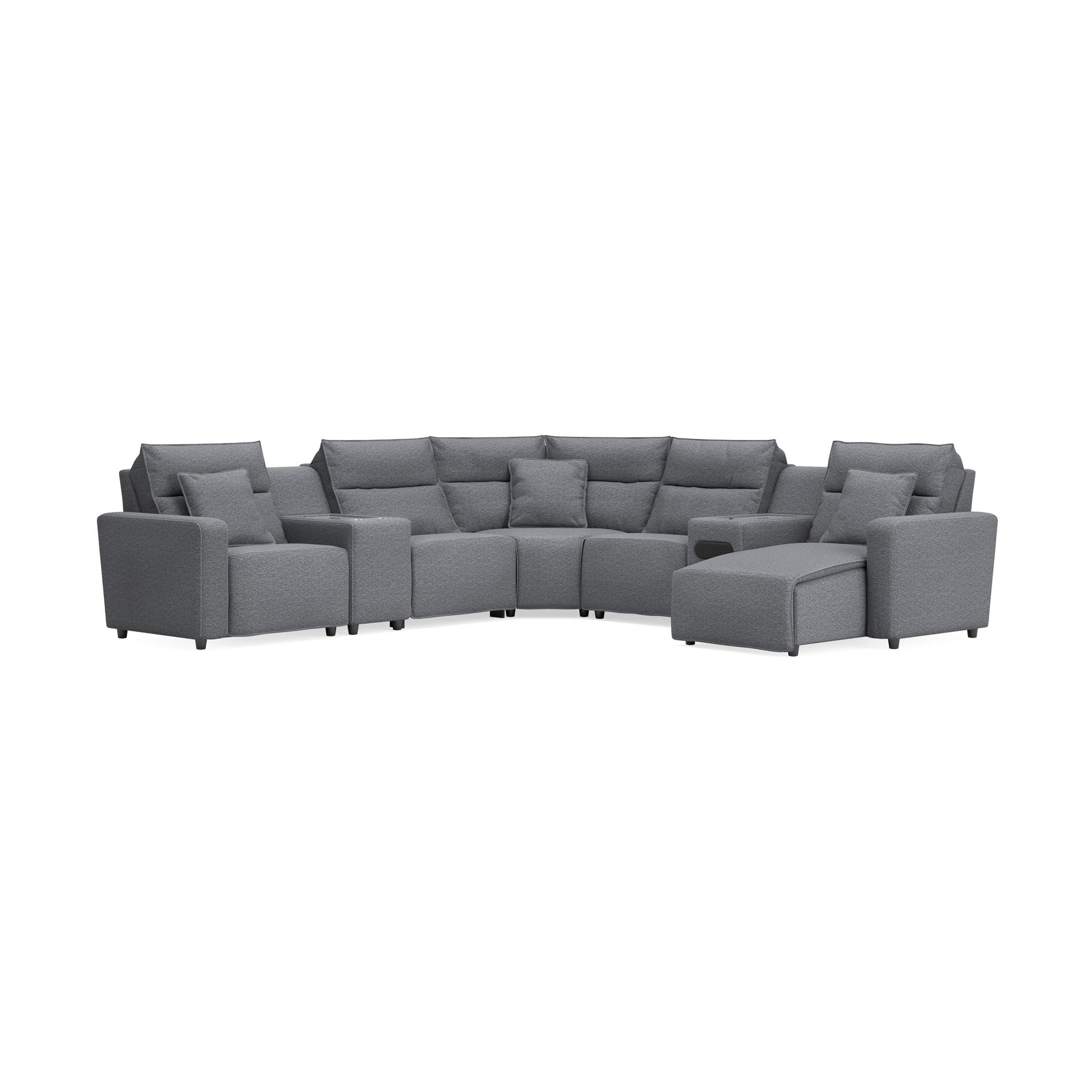 Modmax II - Reclining Sectional - Salt And Pepper