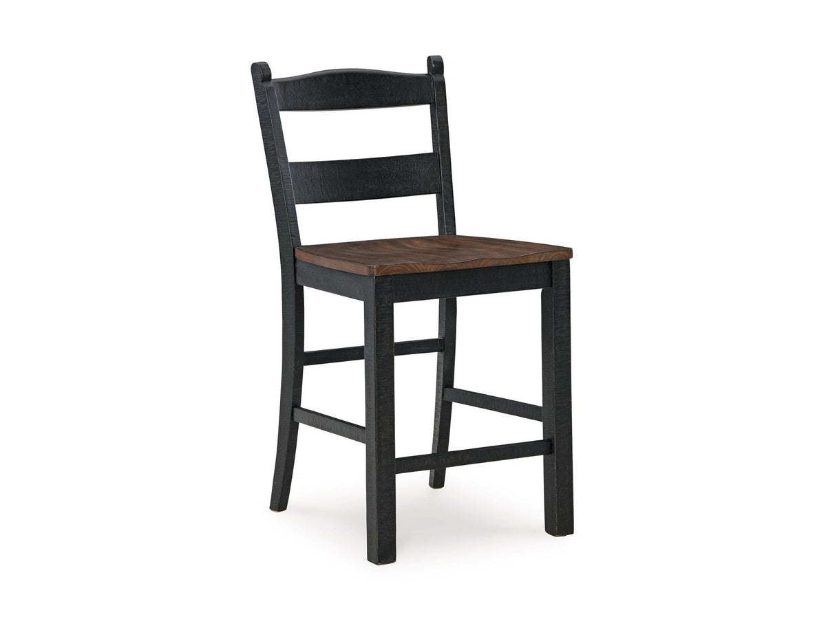 Valebeck - Barstool (Set of 2) - Black / Brown