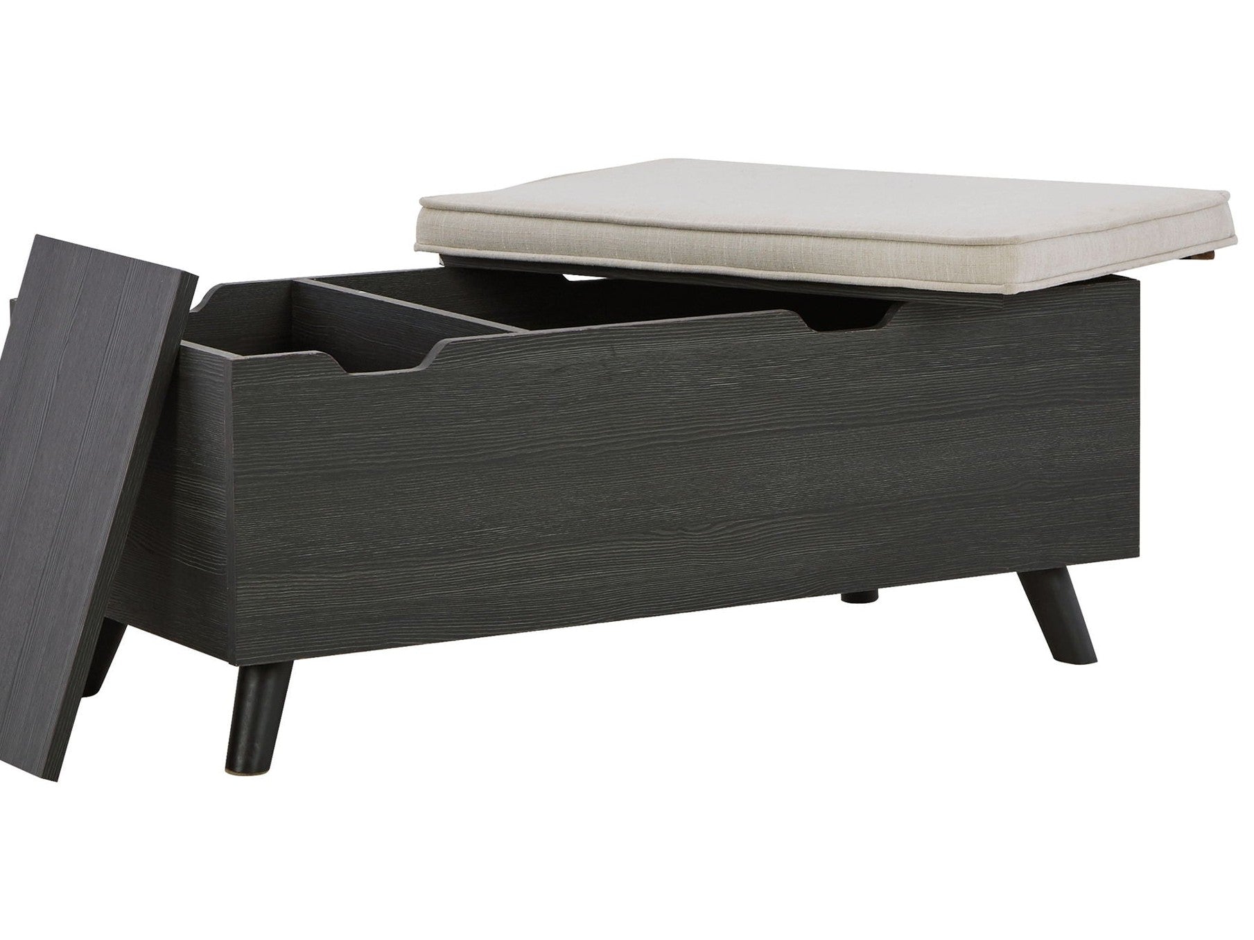 Yarlow - Storage Bench - Dark Gray