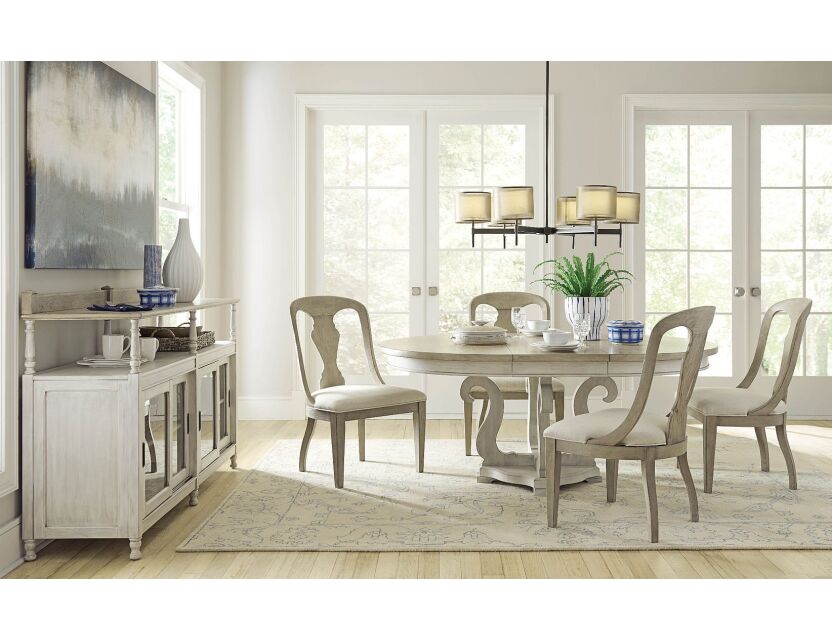 American Drew Litchfield Sussex Round Dining Table Complete