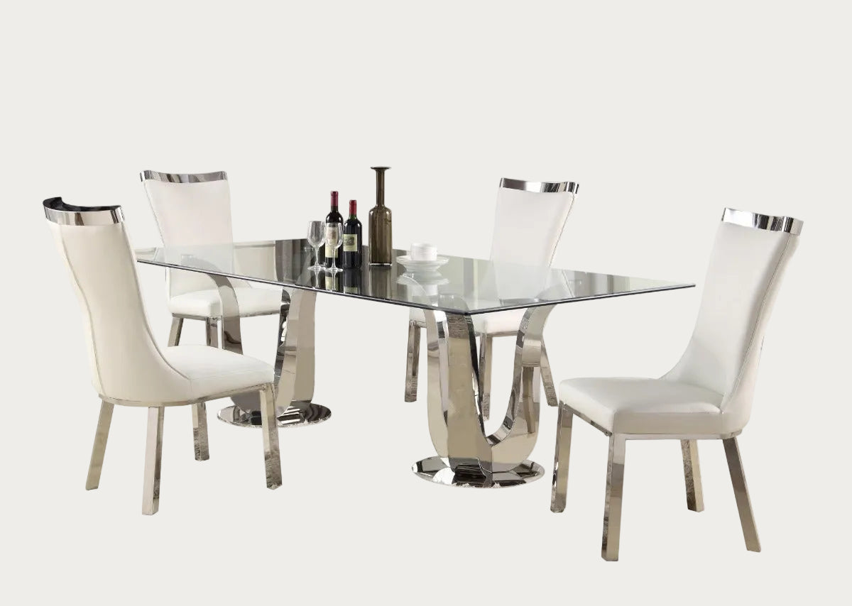Adelle 5-pc dining room set with four chairs