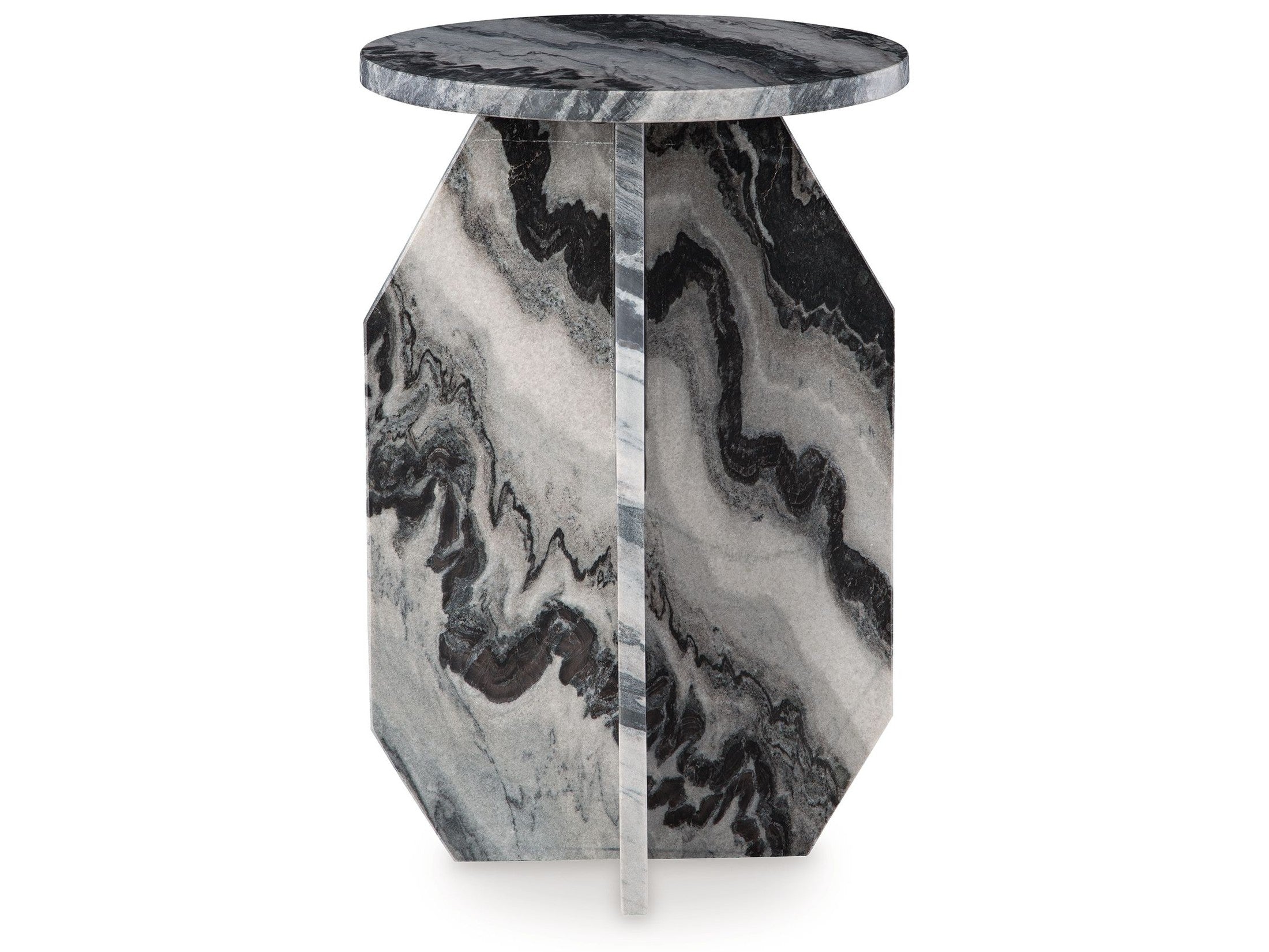 Wrenlane - Accent Table - Black / White / Taupe