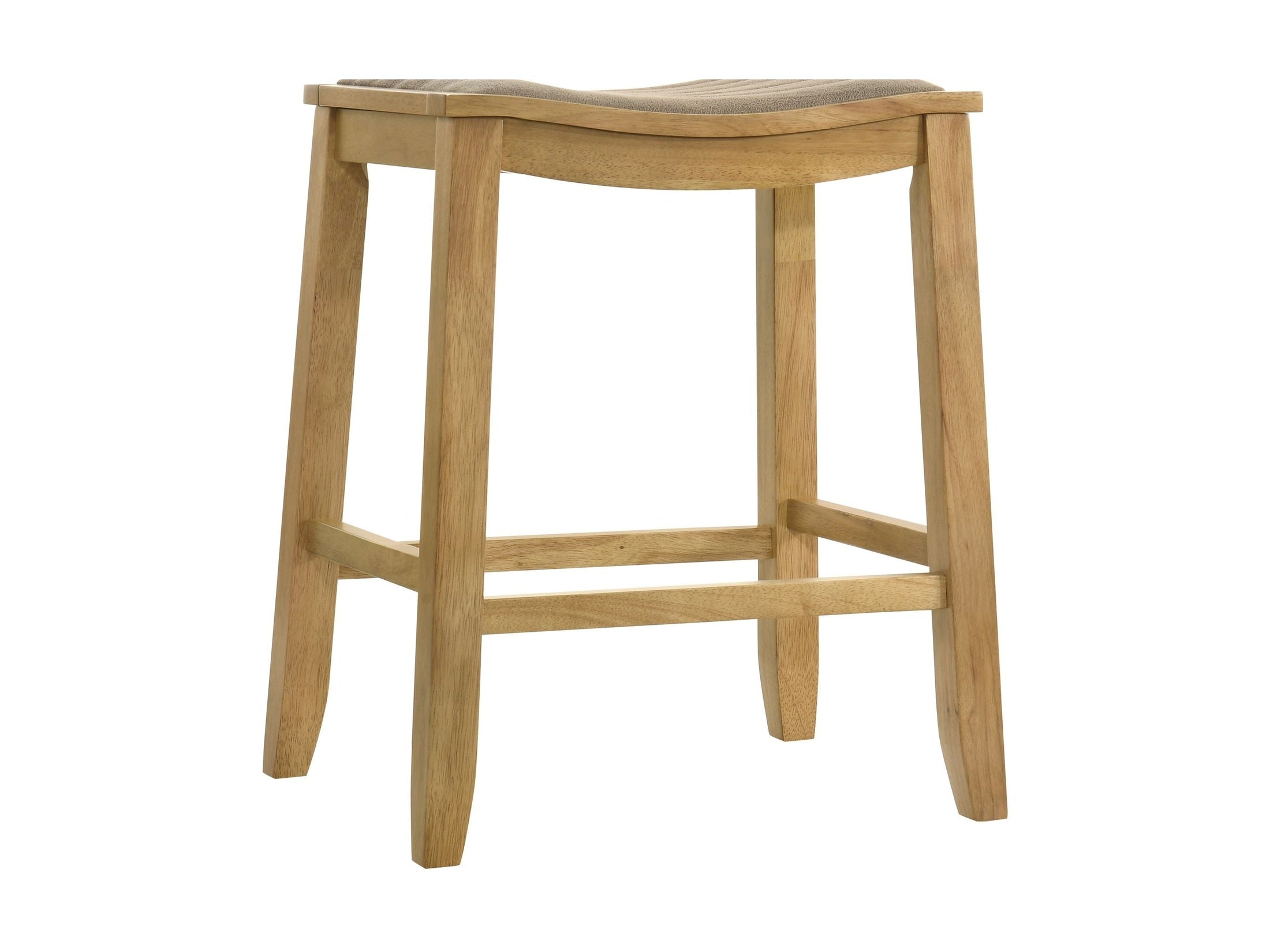 Iyani - Coastal Modern Wood Counter Height Kitchen Bar Stool