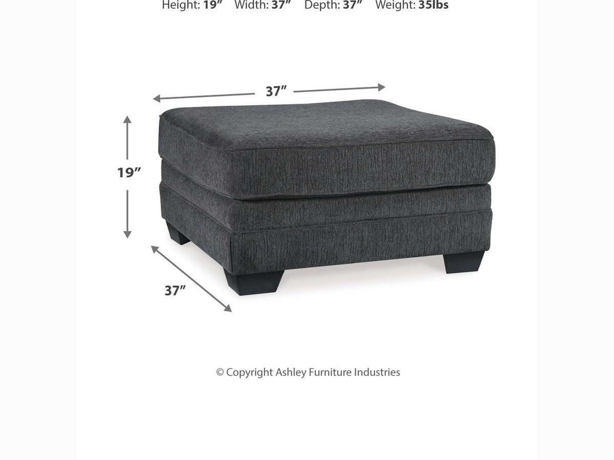 Tracling - Oversized Accent Ottoman - Slate