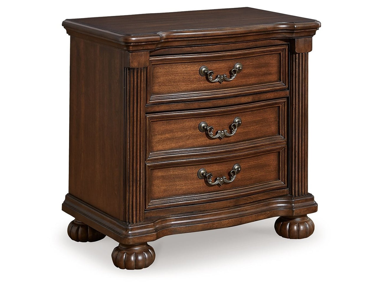 Lavinton - Three Drawer Night Stand - Brown