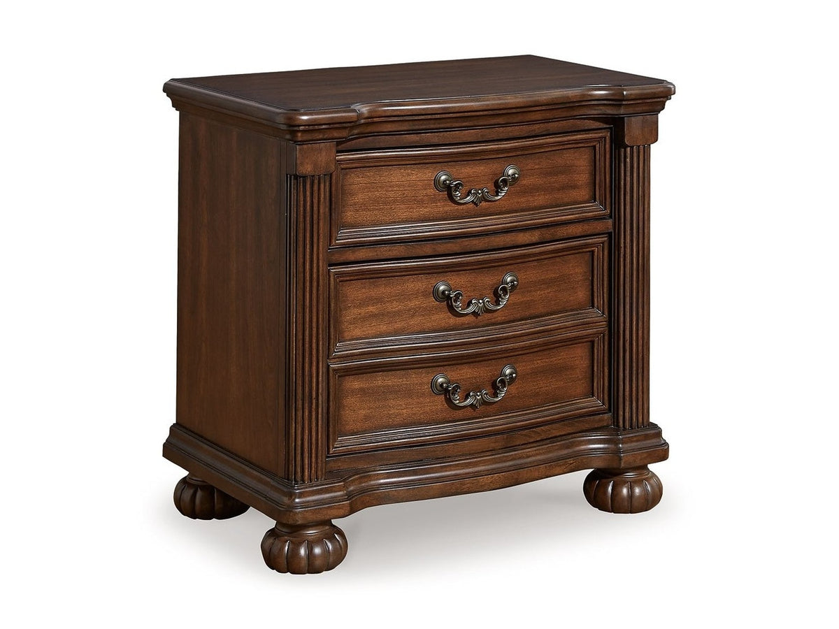Lavinton - Three Drawer Night Stand - Brown