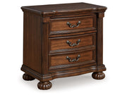 Lavinton - Three Drawer Night Stand - Brown