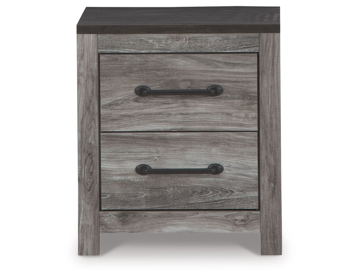 Bronyan - Two Drawer Night Stand - Dark Gray