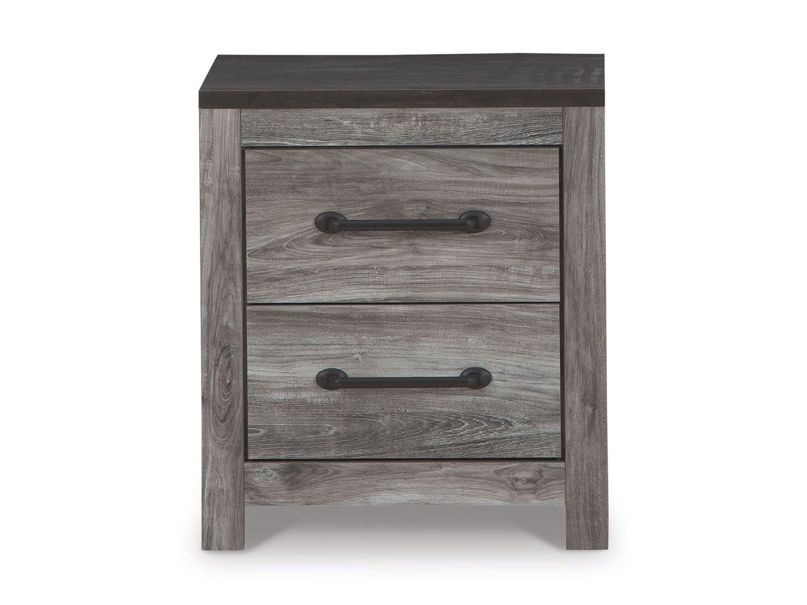 Bronyan - Two Drawer Night Stand - Dark Gray