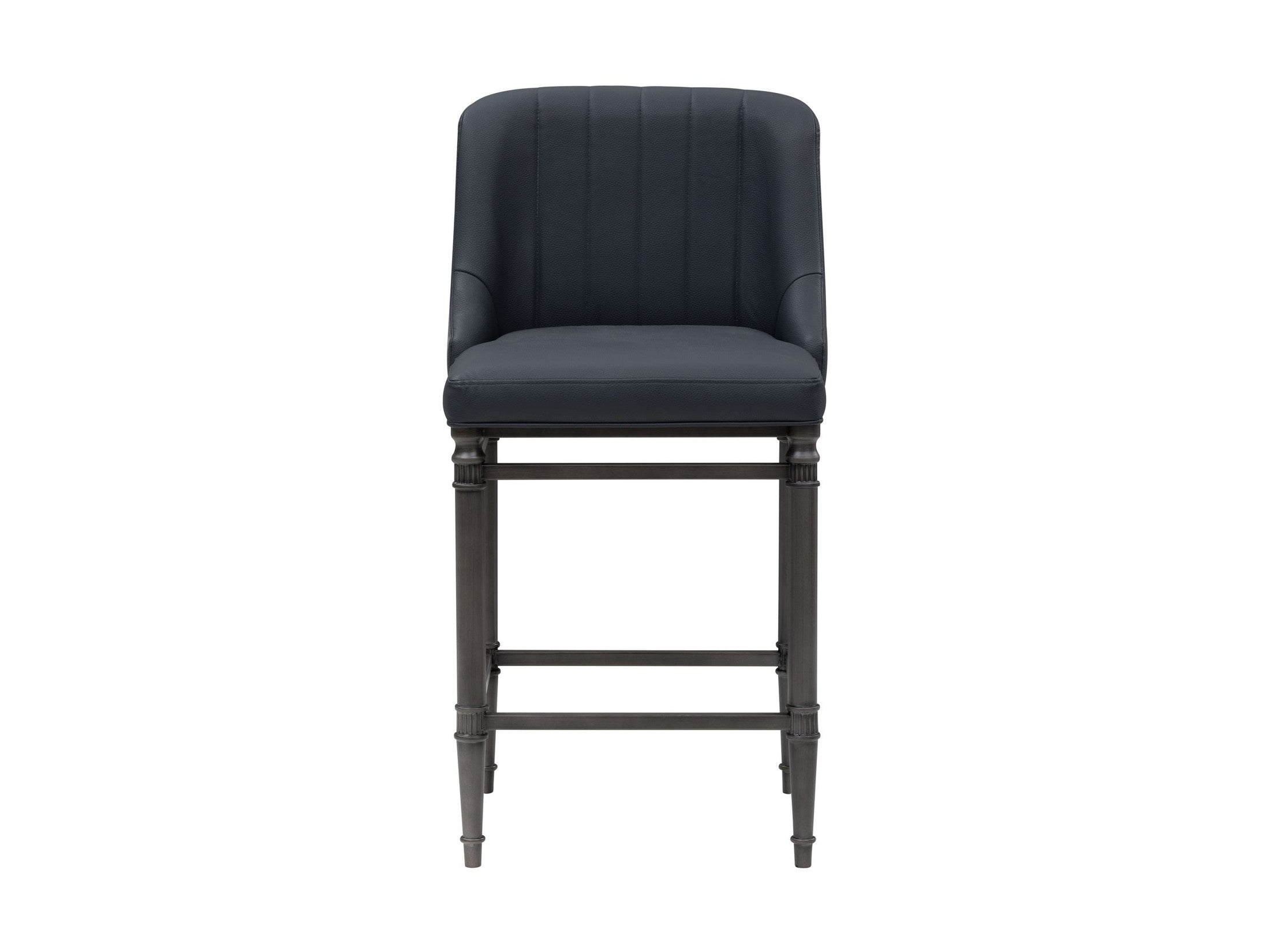 Marvin - Steel Frame Faux Leather Upholstered Counter Height Barstool
