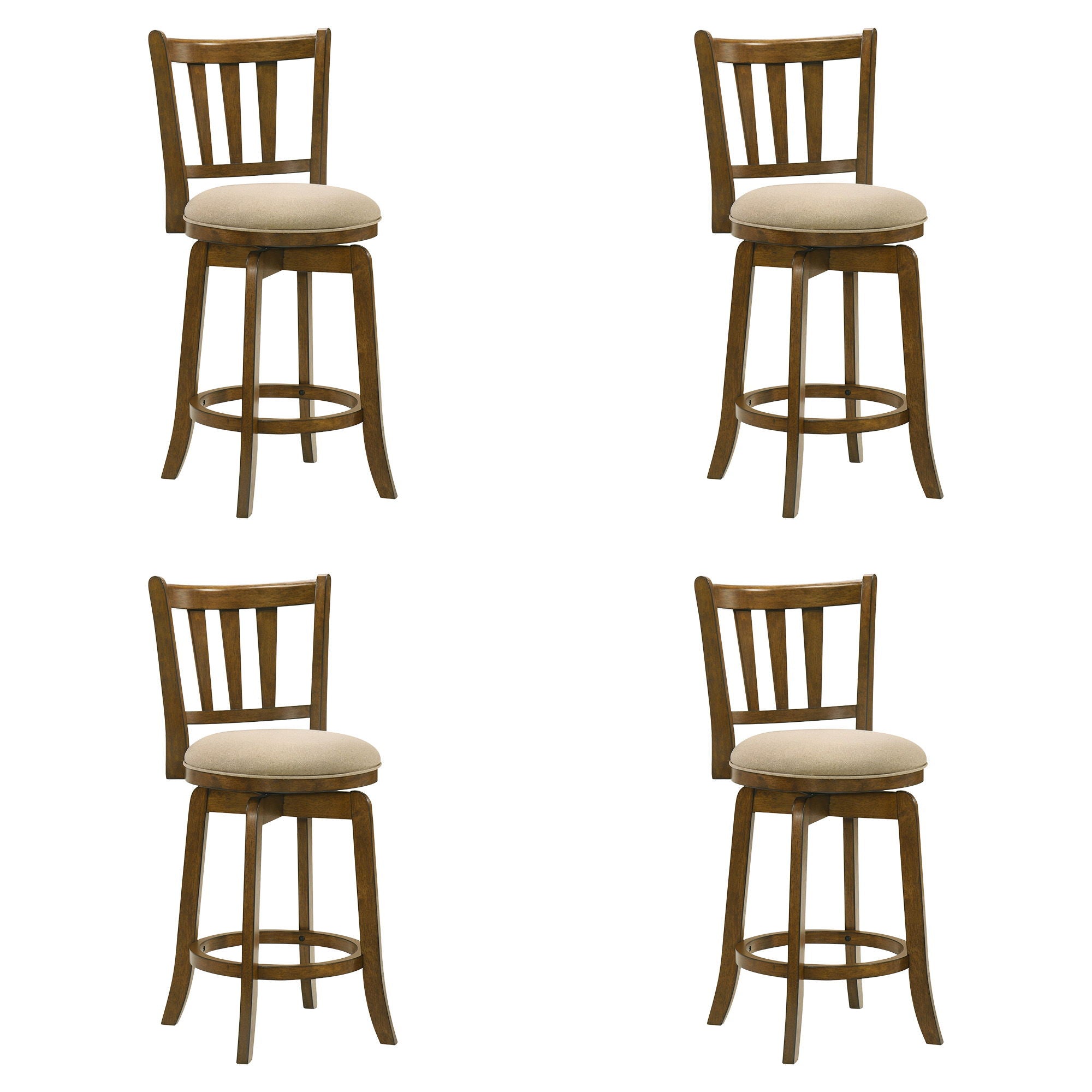 Wren - Modern Farmhouse Swivel Wood Counter Height Kitchen Bar Stool