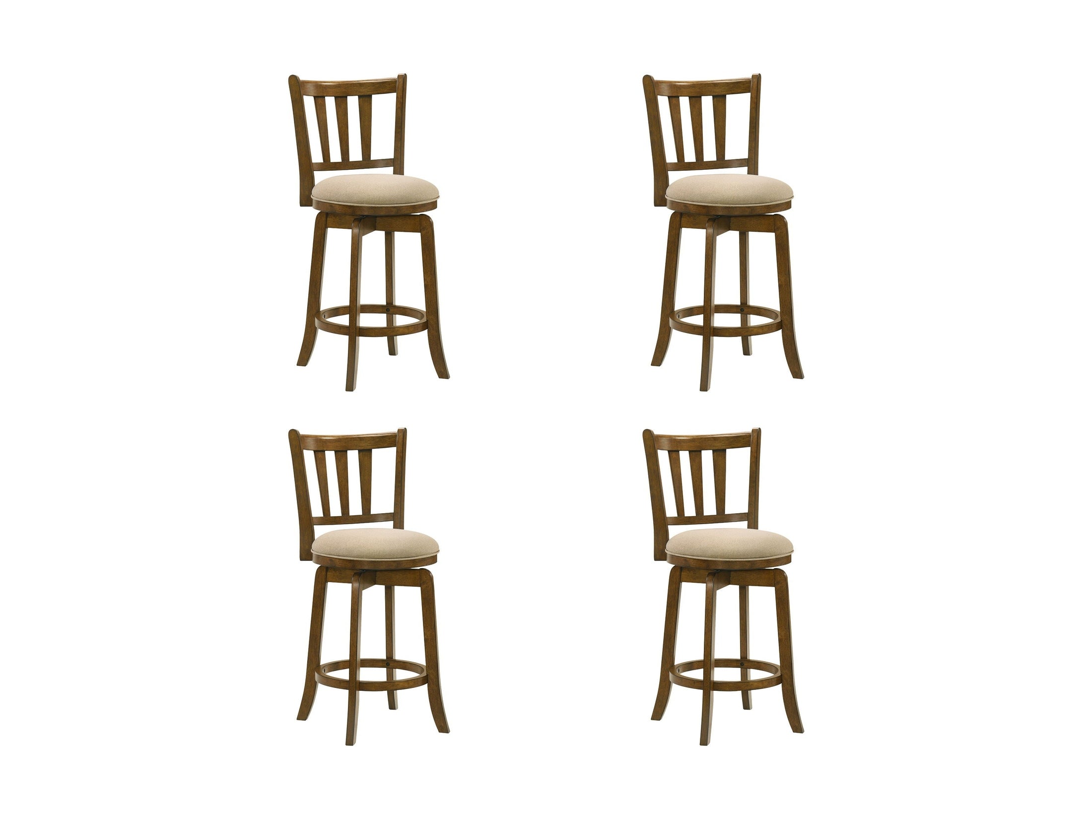 Wren - Modern Farmhouse Swivel Wood Counter Height Kitchen Bar Stool