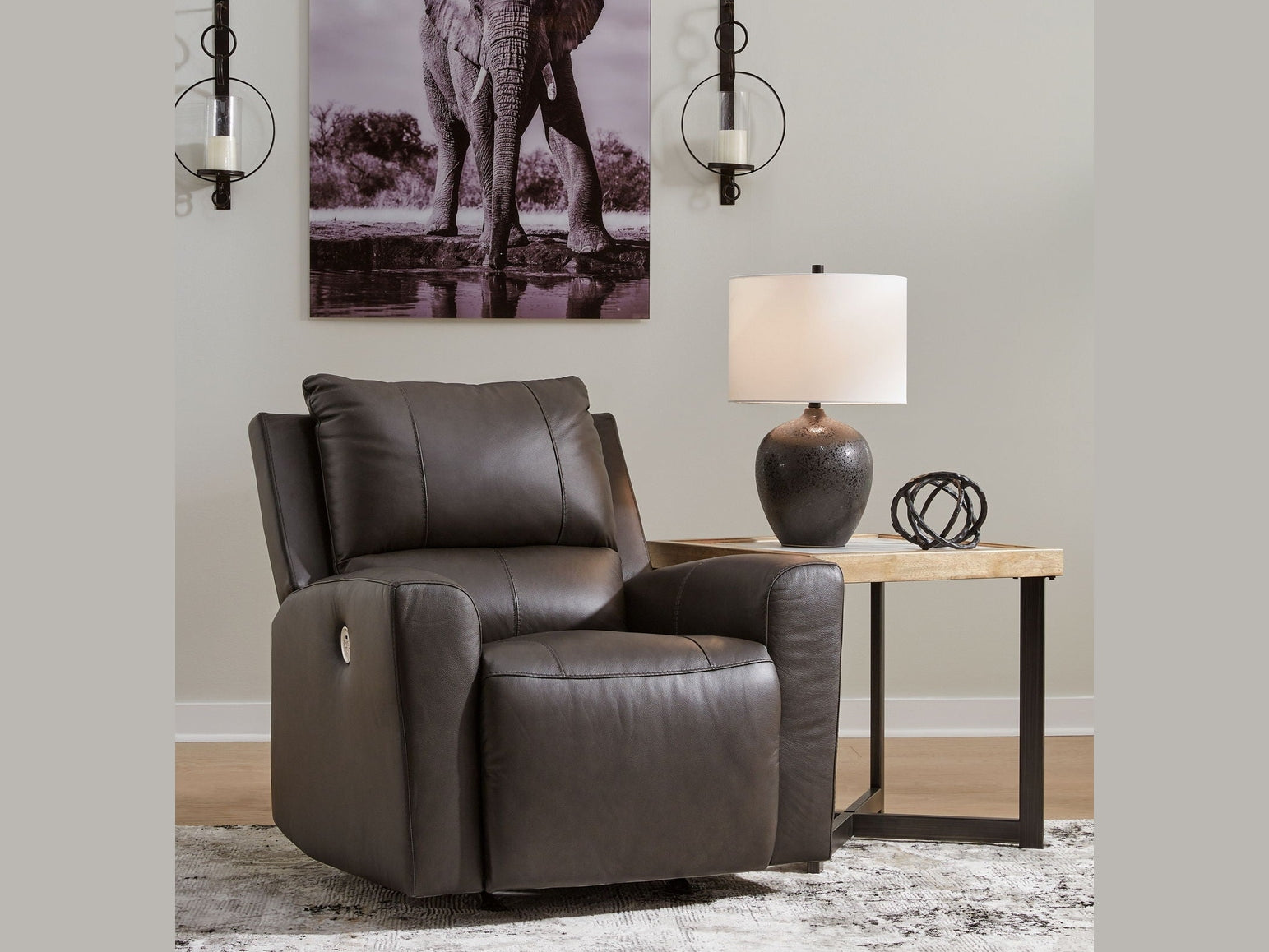 Boxmere - Power Rocker Recliner - Storm