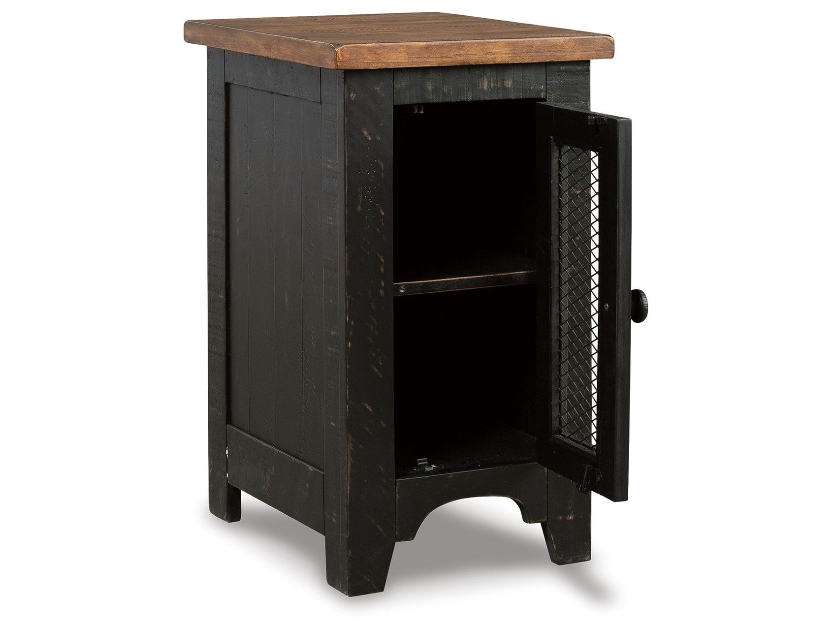 Valebeck - Chair Side End Table - Black / Brown