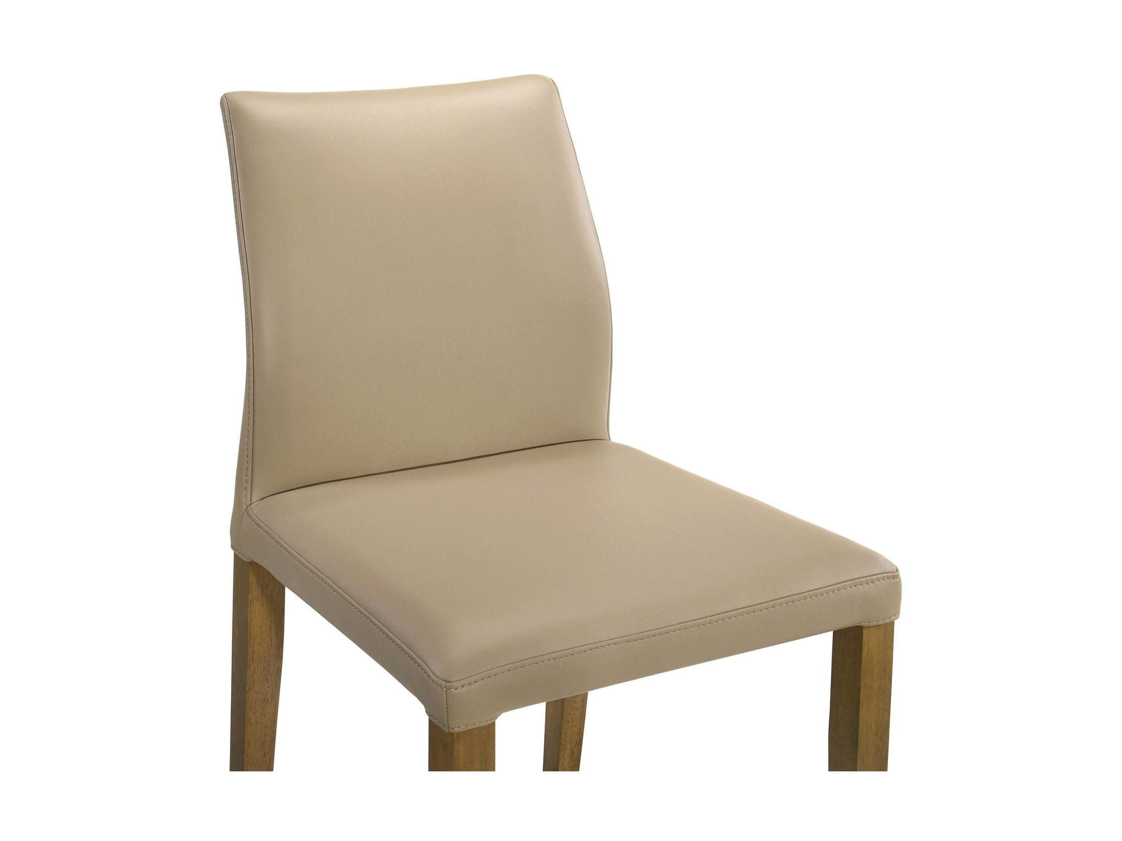Elyza - Full Back Top Grain Leather Upholstered Wood Dining Chairs (Set of 2)