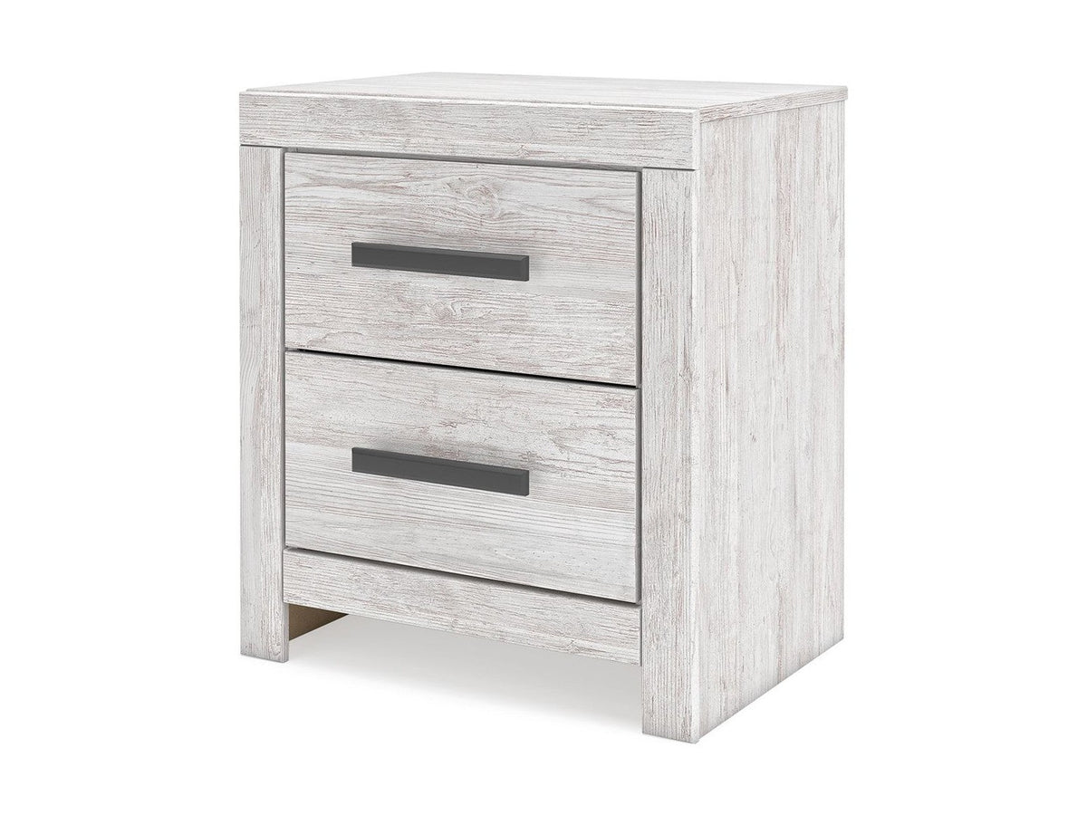 Cayboni - Two Drawer Night Stand - Whitewash
