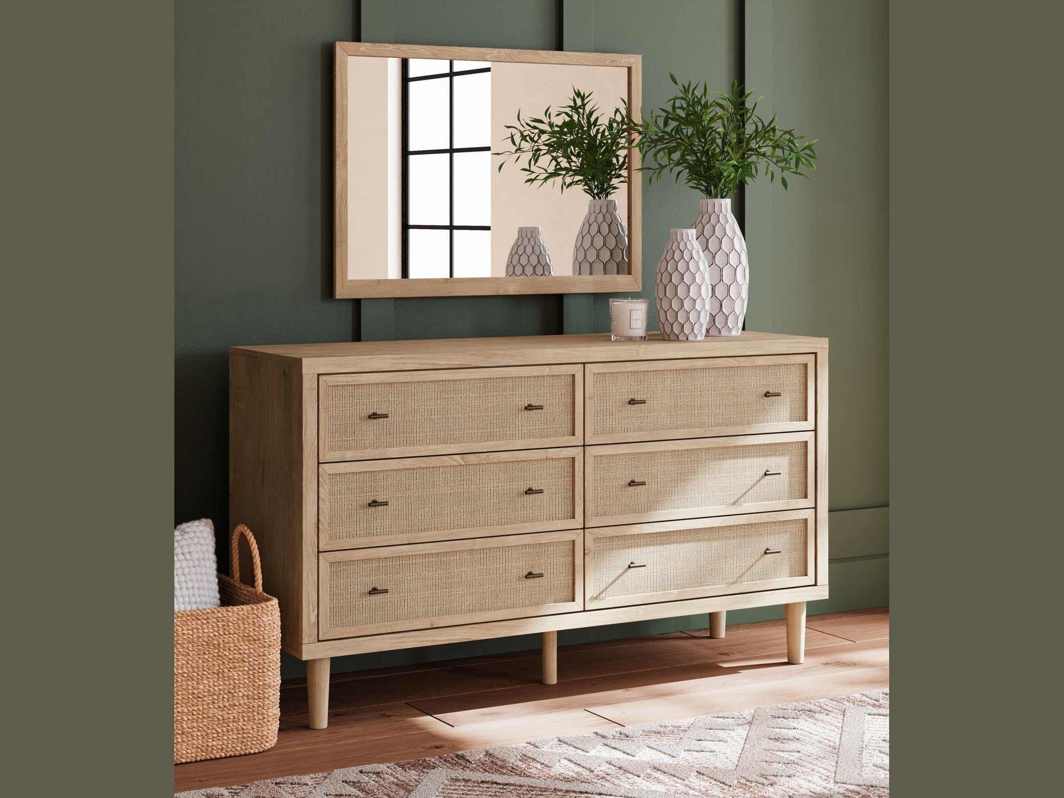 Cielden - Dresser And Mirror - Two-Tone