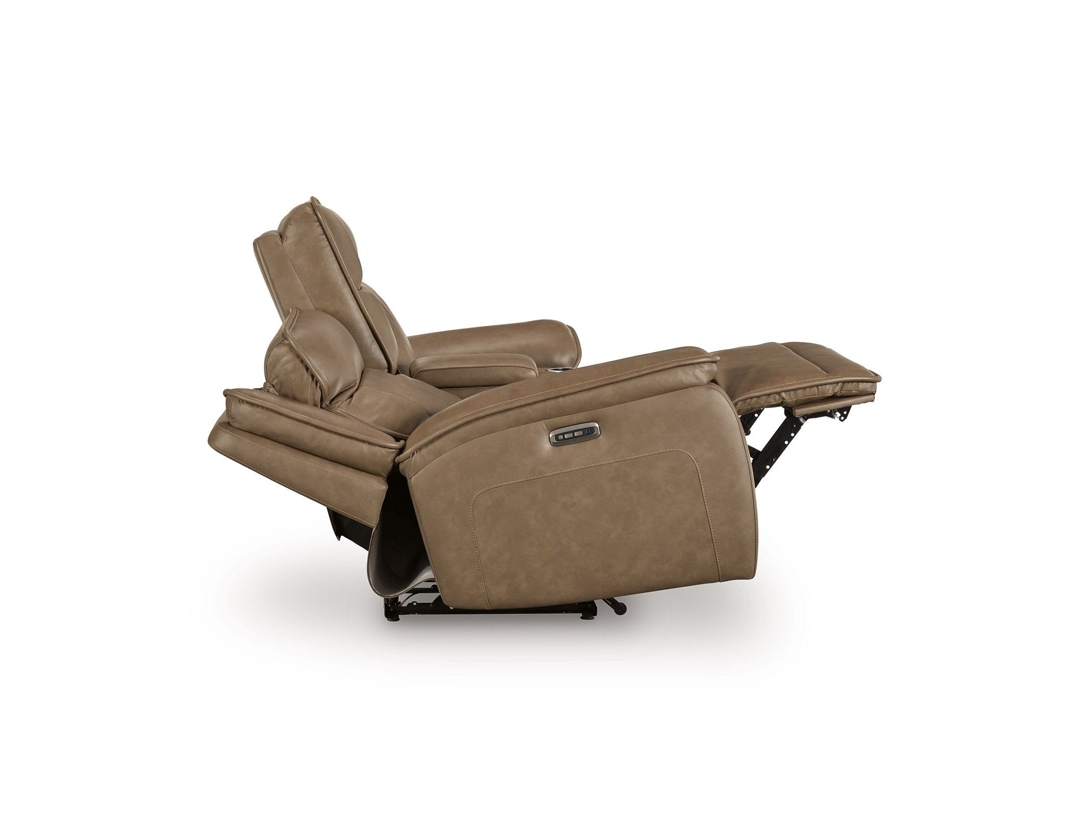 Glencroft - Power Reclining Loveseat With Console / Adjustable Headrest - Sahara