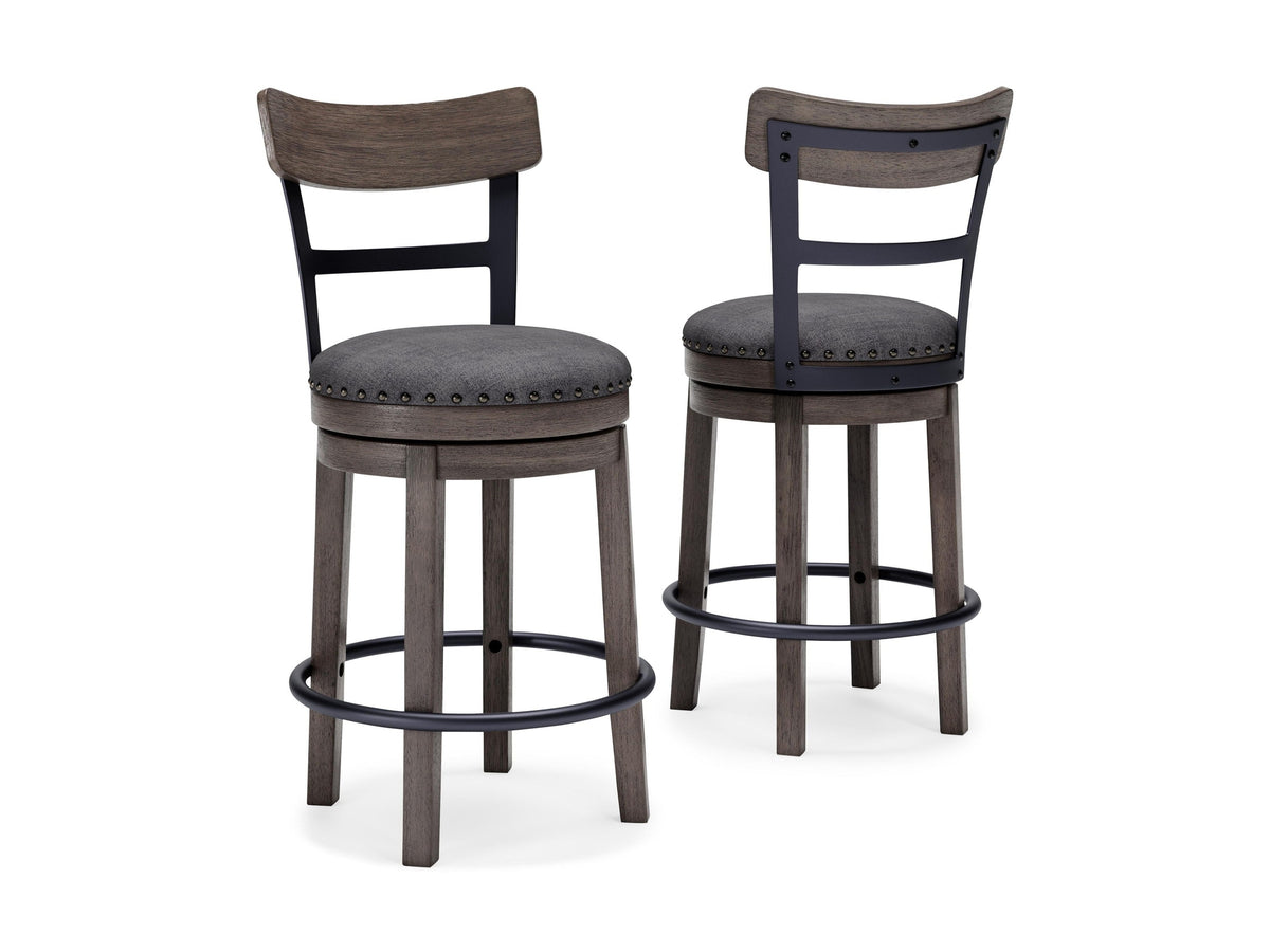 Caitbrook - UPH Swivel Barstool - Gray