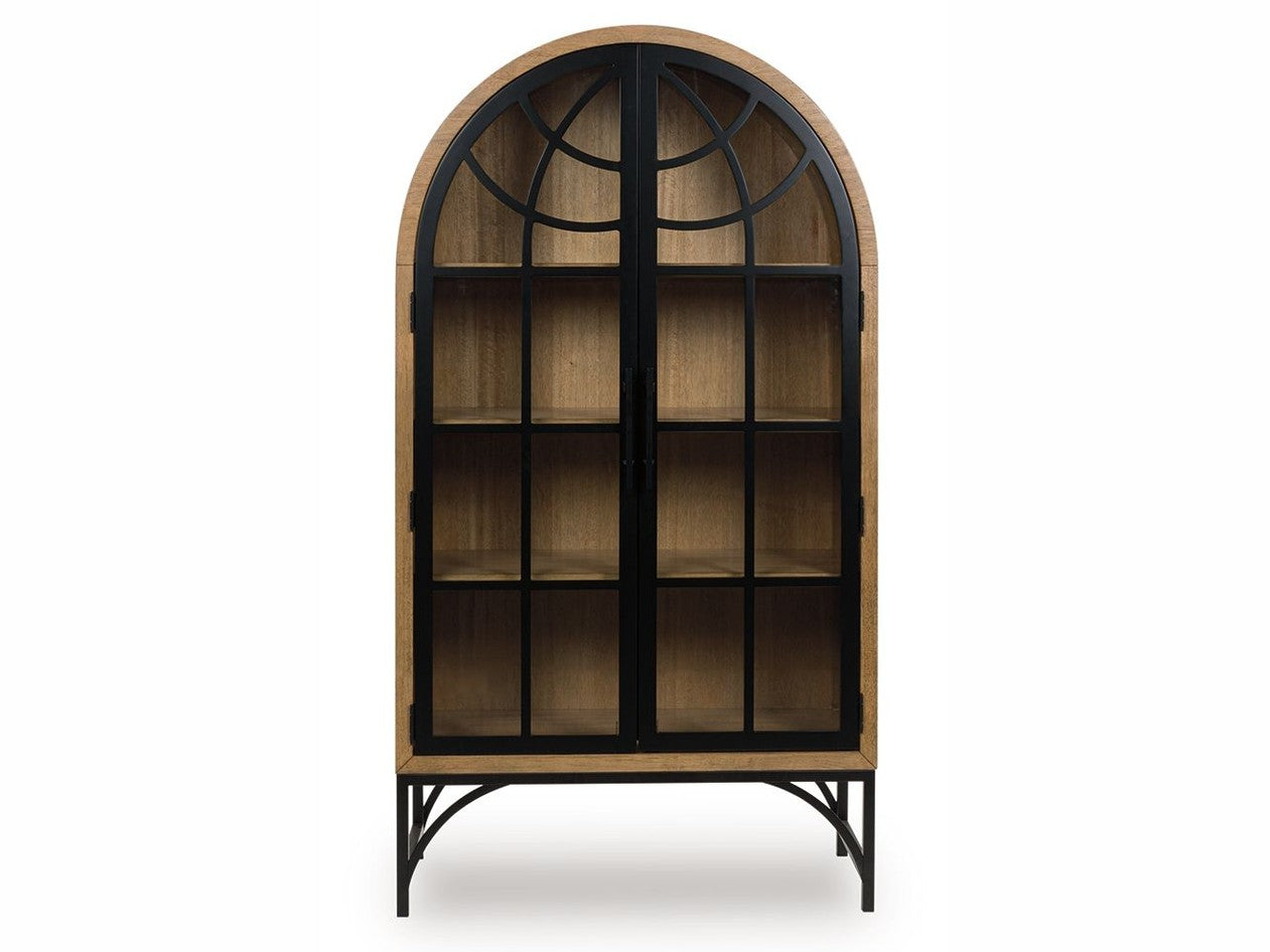 Gwenwich - Accent Cabinet - Natural / Black