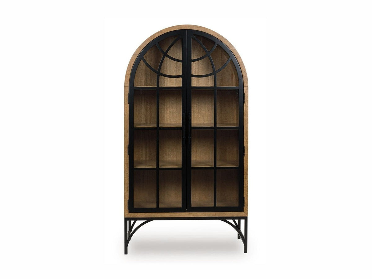 Gwenwich - Accent Cabinet - Natural / Black