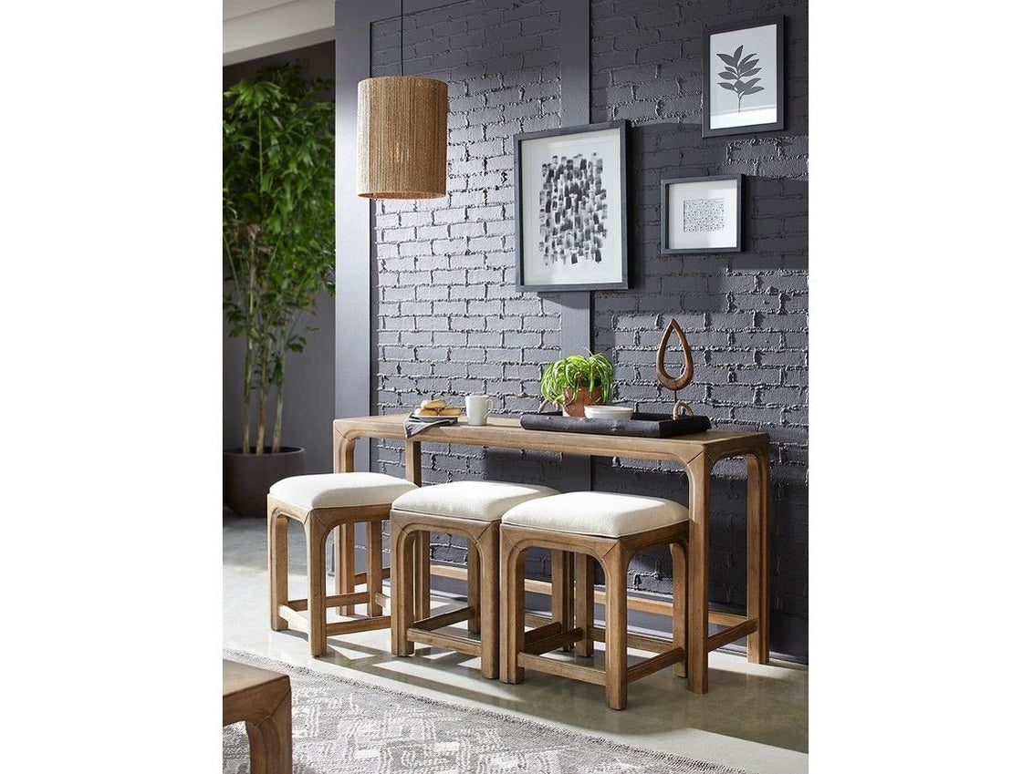 Hammary Jetson Bar Console With Three Stools
