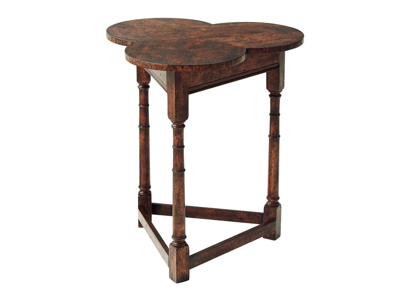 Theodore Alexander Oak Clover Accent Table