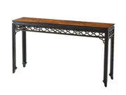 Theodore Alexander Long Hall Burl Console Table