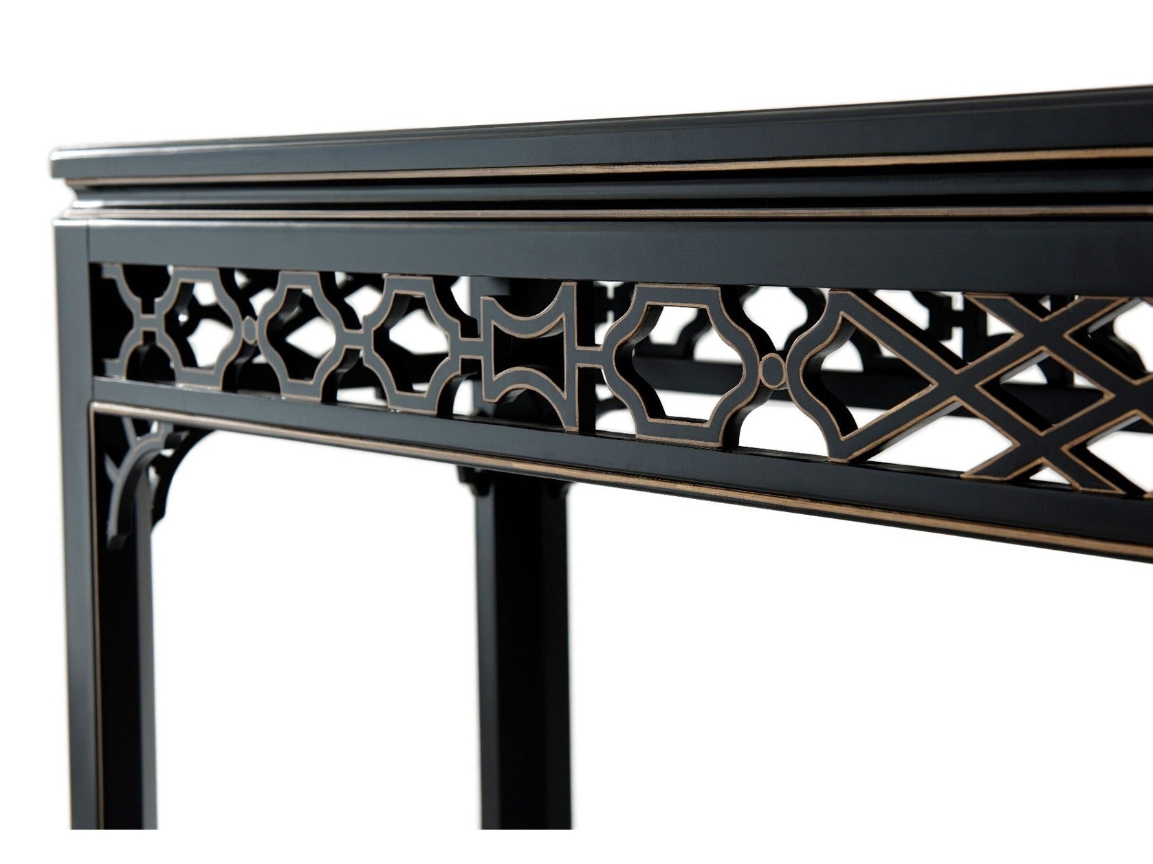 Theodore Alexander Long Hall Burl Console Table