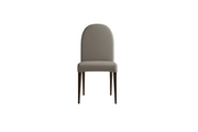 Appia side chair upholstered with gray eco-leather on a white background