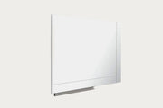 Artemide rectangular mirror with a white frame on a white background