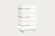 Artemide white chest with multiple drawers on a white background