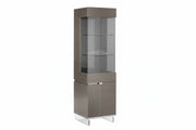 Athena tall gray 1-Door Curio by ALF Italia