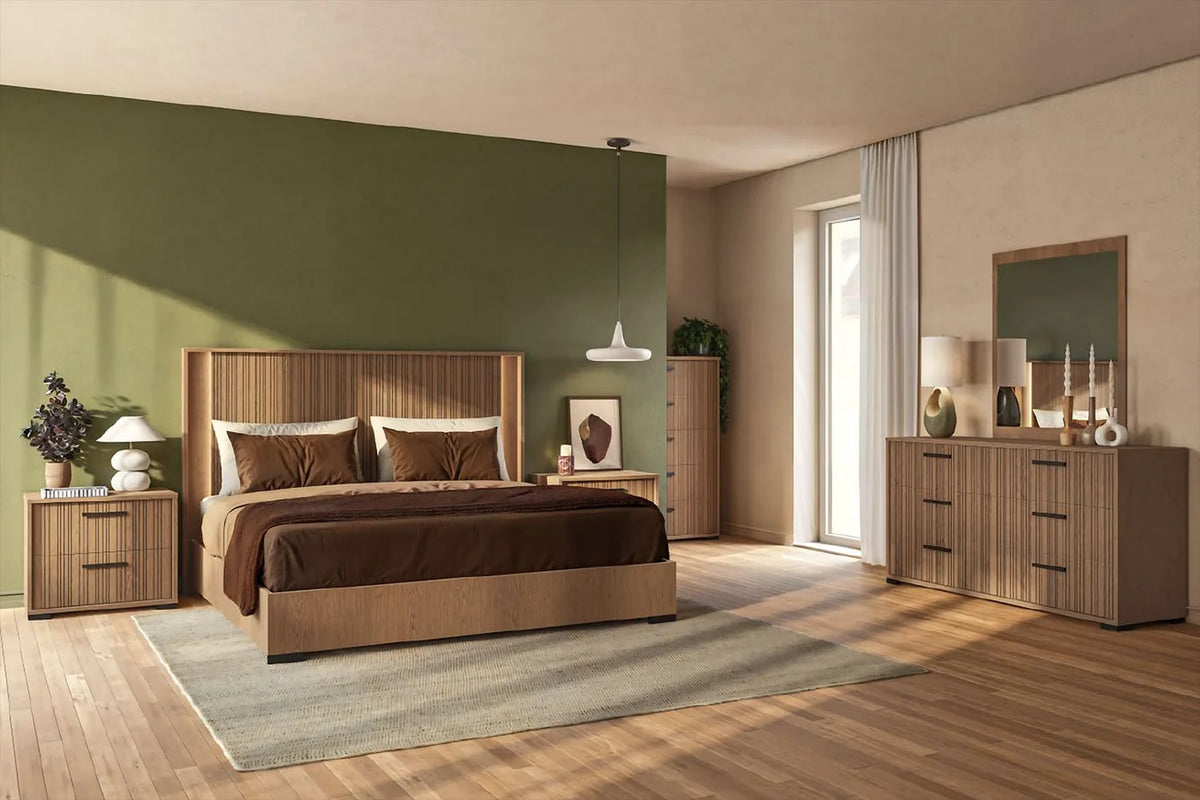 Ritmo 6-Drawer Dresser in Toffee Eco Oak | Alf Italia