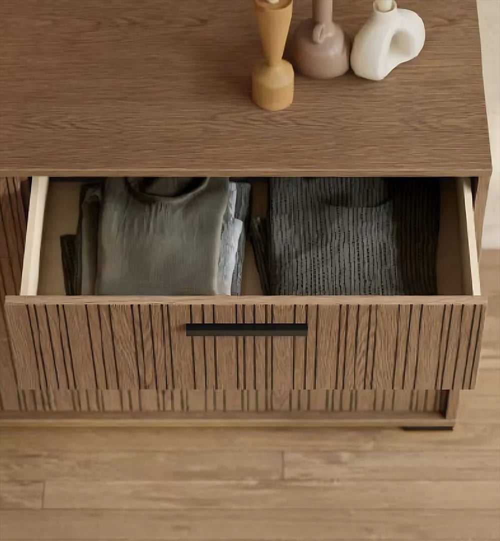 Ritmo 6-Drawer Dresser in Toffee Eco Oak | Alf Italia