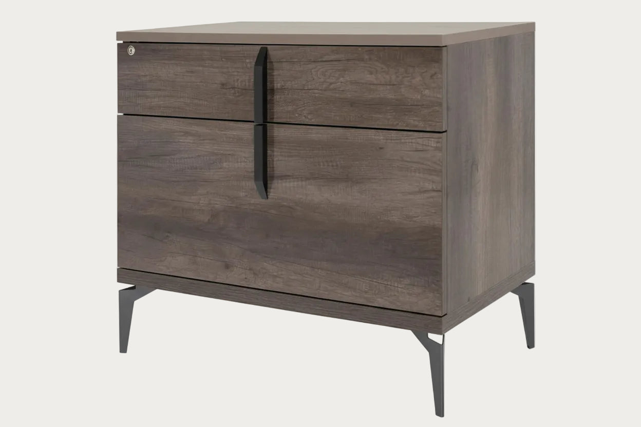 Matera file cabinet with two drawers on a white background.