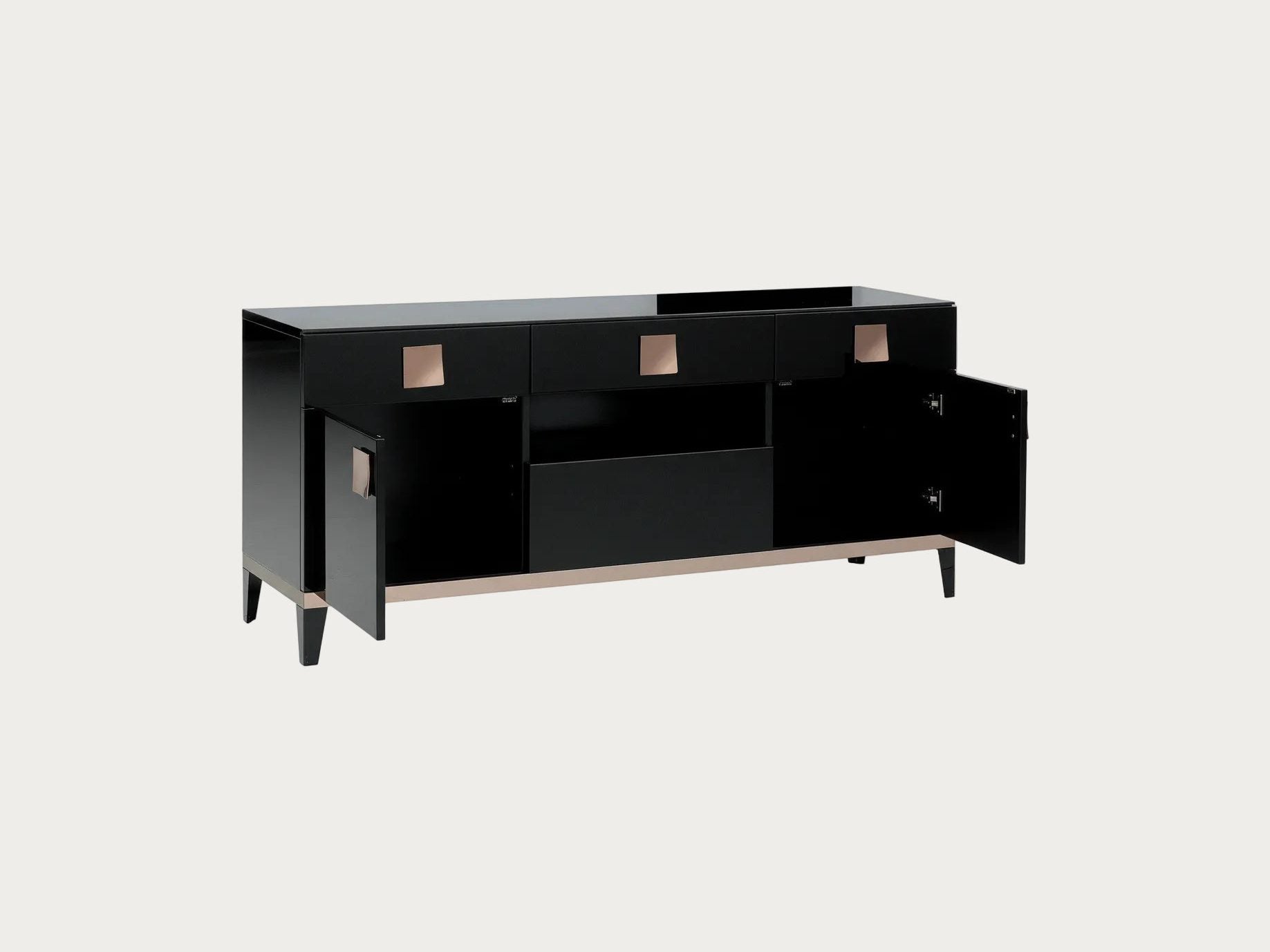 Mont Noir black high-gloss entertainment console 