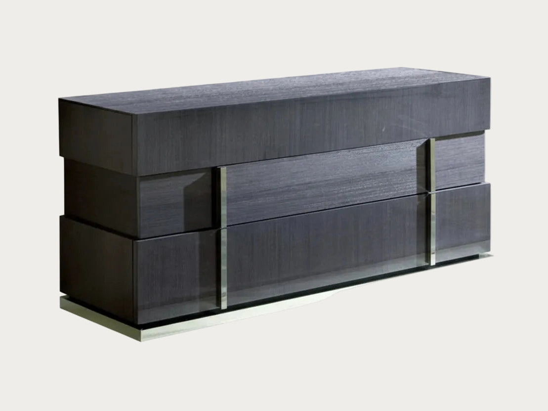 Monte Carlo modern dresser with reflective surface on a white background.