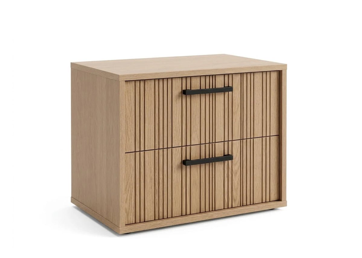 Ritmo Modern Nightstand in Toffee Eco Oak | Alf Italia