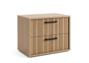 Ritmo Modern Nightstand in Toffee Eco Oak | Alf Italia