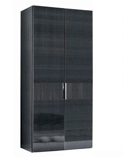 Montecarlo Italian High-Gloss Swing-Door Wardrobe (89")