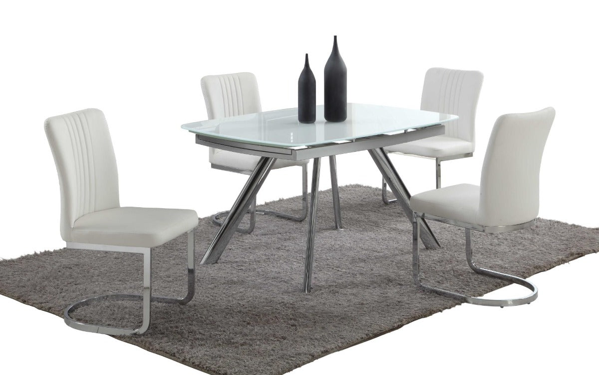 Alina Extendable Dining Table with Starphire Glass Top